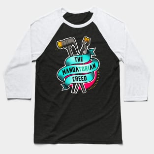 The Mandatorian Creed Logo Baseball T-Shirt